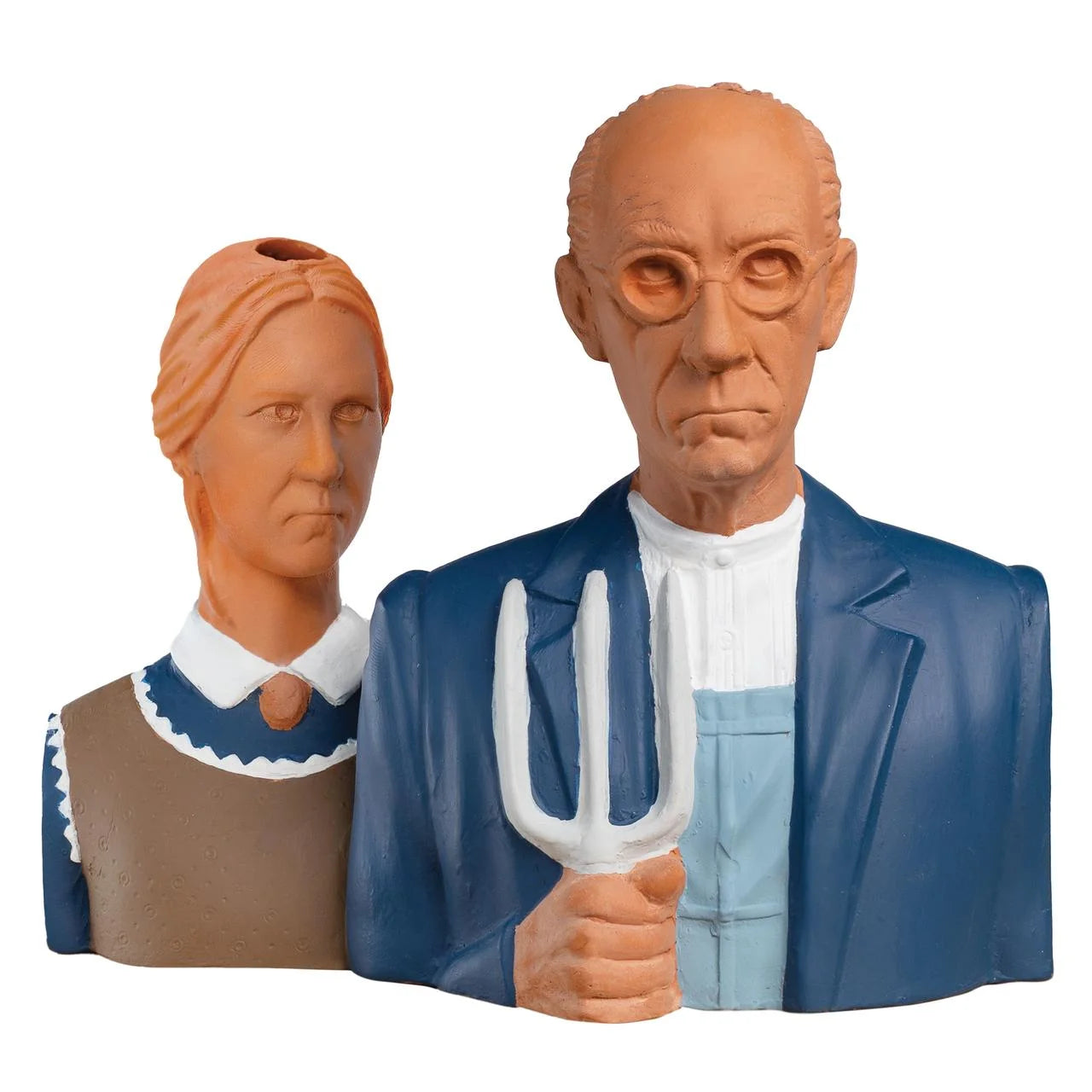 CHIA-PET   AMERICAN GOTHIC   HANDMADE  DECORATIVE PLANNTER