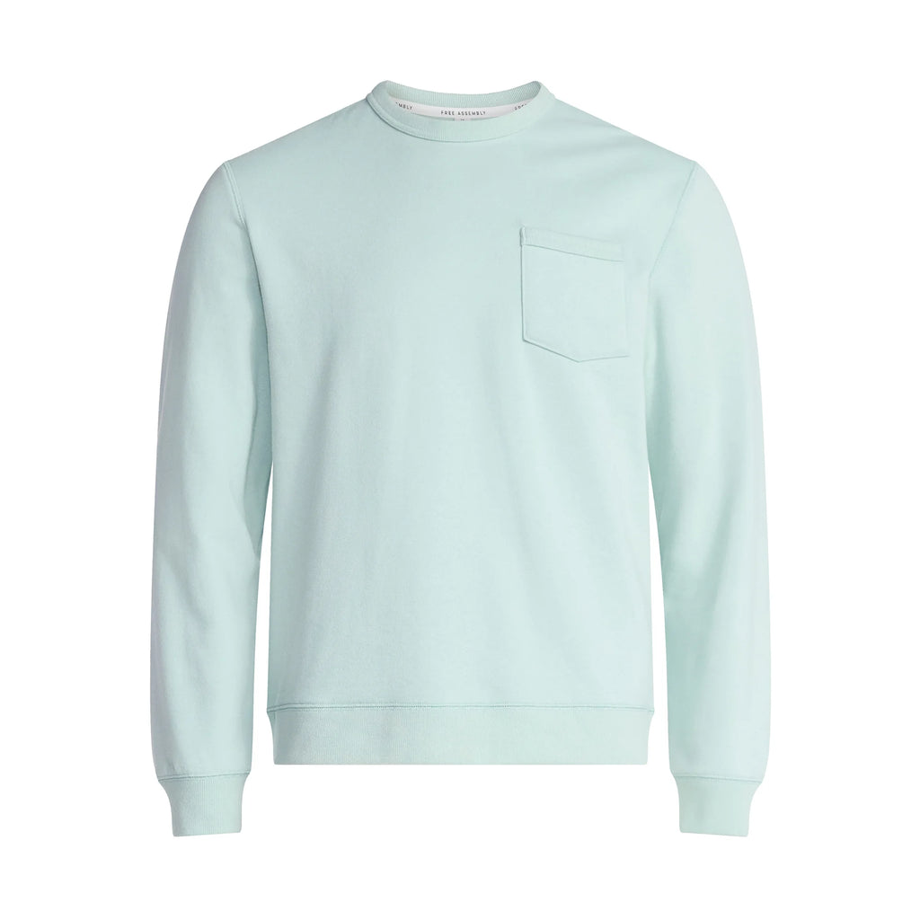 FREE ASSEMBLY MENS FLEECE CREWNECK SWEATSHIRT LONG SLEEVES  MINT GREEN  3XL