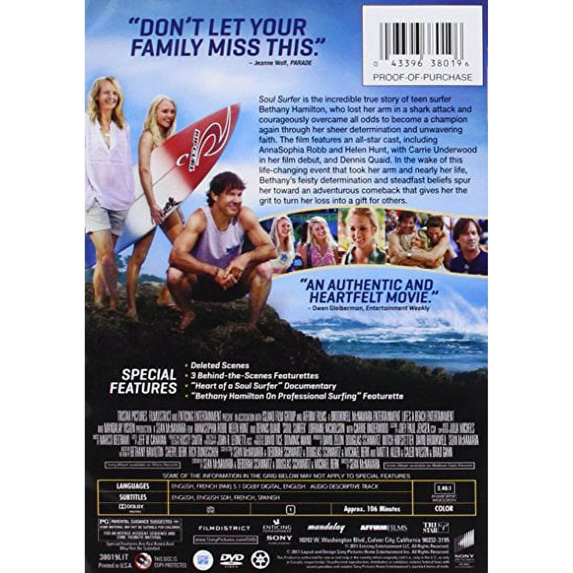 SOUL SURFER   DVD