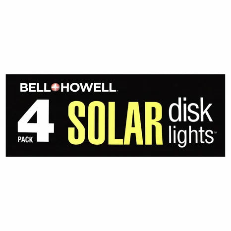 BELL + HOWELL  4 PACK SOLAR DISK LIGHTS