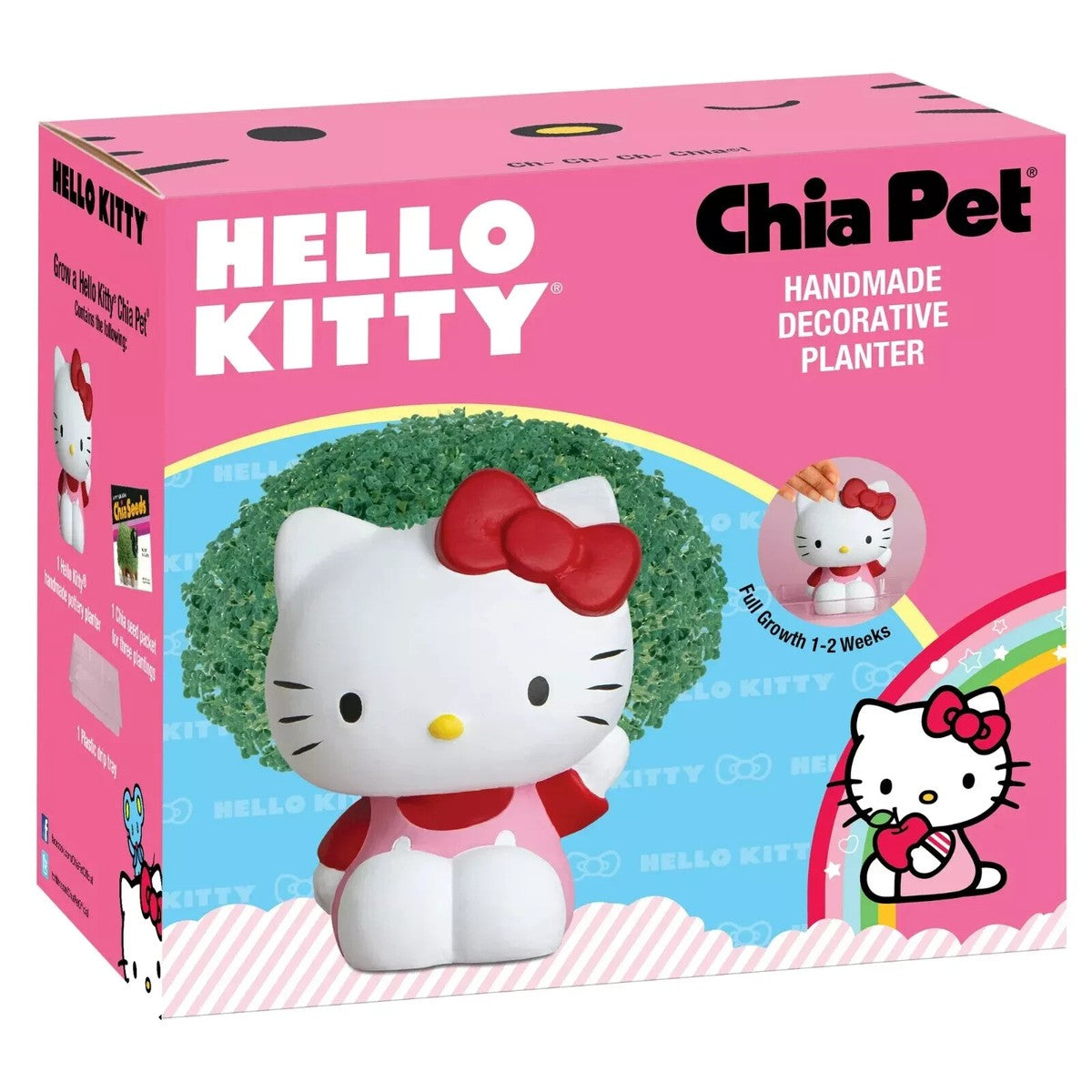 CHIA-PET  HELLO KITTY   HANDMADE DECORATIVE PLANTER