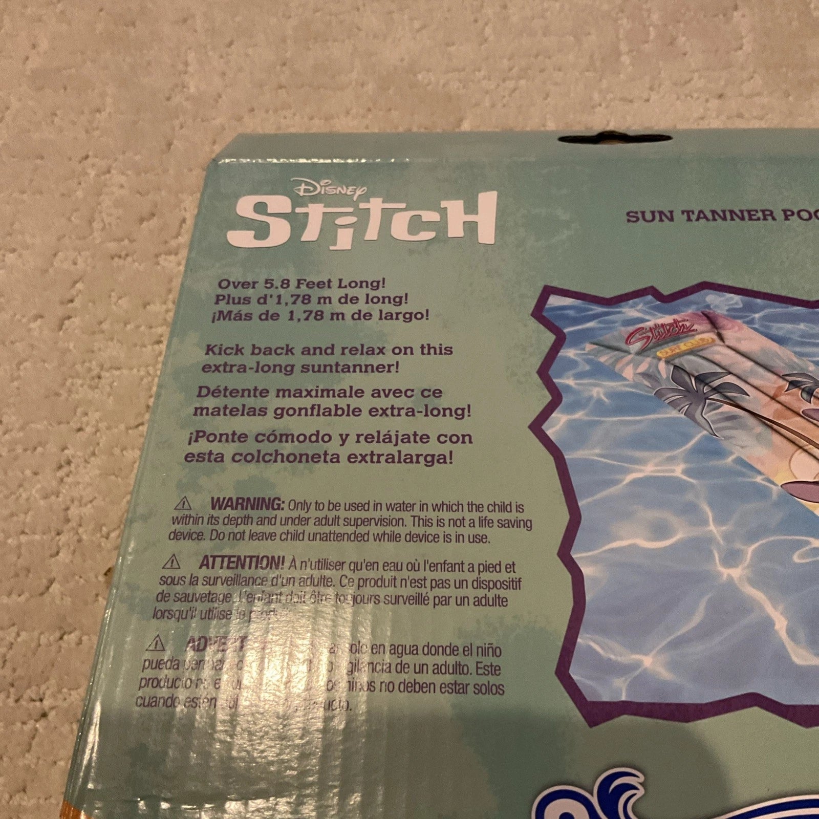 DISNEY STITCH POOL FLOAT SUNTANNER