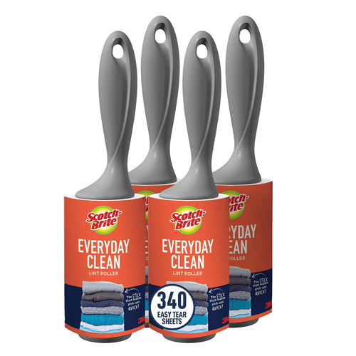 SCOTCH-BRITE   4-PACK  EVERYDAY CLEAN LINT ROLLER    340 TOTAL SHEETS