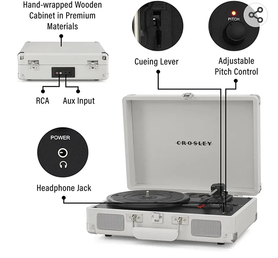 CROSLEY  CRUISER PLUS PORTABLE TURNTABLE